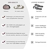 ZOEASHLEY Sicherheitsschuhe Herren Damen Wasserdicht Arbeitsschuhe Leicht Atmungsaktiv Schutzschuhe Stahlkappenschuhe Schwarz021 38 - 3