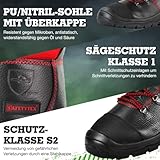 Forststiefel Kettensägen Schnittschutzstiefel Waldarbeiterstiefel Leder Forst Schnürstiefel - 3