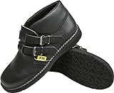 JOB Dachdecker-Schuhe MAX II Leder, halbhoch mit 2 Schnallen, schwarz (47)