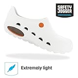 Oxypas Safety Jogger Arbeitsschuhe Damen – Antistatische und rutschfeste Sicherheitsschuhe Herren, Leichter Clog für Medizin, Pflege und Gastro, Antibakteriell, Weiss, EU 39/40 - 7