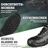 SAFETYTEX Sicherheitsschuhe S3 Stahlkappe Leder Arbeitsschuhe schwarz Schnürstiefel Halbschuhe leicht ergonomisch rutschhemmend, Halbschuh, 41 - 3