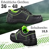 SAFETYTEX Sicherheitsschuhe S3 Stahlkappe Leder Arbeitsschuhe schwarz Schnürstiefel Halbschuhe leicht ergonomisch rutschhemmend, Halbschuh, 41 - 4