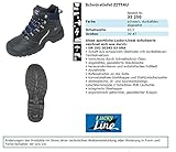 Schnürstiefel S3 / Sicherheitsschuh S3 Zittauin Sportschuhoptik, Glattleder, Stahlkappe, rutschfeste PUR Laufsohle, Größe 39 EU, Farbe Schwarz/Blau - 2