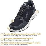 Uvex 1 Sport S3 ESD Sicherheitsschuhe für Herren - Bequeme & Atmungsaktive Arbeitsschuhe für Männer - Leichte & Ergonomische Halbschuhe Velours ,Schwarz,38 EU - 2