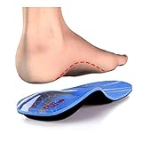 PCSsole Orthopädische Einlegesohle Hohe Fußgewölbestütze Weiche Funktionelle Einlagen, Schuheinlagen für Plattfüße, Plantarfasziitis,Fußschmerzen,Fersensporn, Blau, EU41-42.