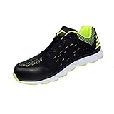 Goodyear Männer Frauen Unisex Arbeitskleidung Sport Comfort Sole Composite Metal Free Safety Toe & Midsole Arbeitssicherheit Trainer S1P SRA, Schwarz / Grün, 43 EU - 6