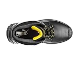 Puma Safety Shoes Borneo Black Mid S3 HRO SRC, Puma 630411-202 Unisex-Erwachsene Sicherheitsschuhe, Schwarz (schwarz/gelb 202), EU 43 - 3