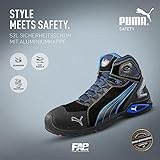 Puma 632250-256-45 Rio Mid S3 SRC Sicherheitsschuhe Größe 45, Schwarz, Grau/Blau/Weiß - 3