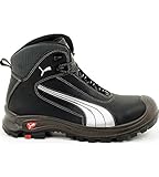 Puma Safety Shoes Cascades Mid S3 HRO SRC, Puma 630210-202 Unisex-Erwachsene Sicherheitsschuhe, Schwarz (schwarz/weiß 202), EU 40 - 6