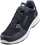 Uvex 1 Sport S3 ESD Sicherheitsschuhe für Herren – Bequeme & Atmungsaktive Arbeitsschuhe für Männer – Leichte & Ergonomische Halbschuhe Velours ,Schwarz,43 EU - 2