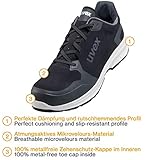 Uvex 1 Sport S3 ESD Sicherheitsschuhe für Herren - Bequeme & Atmungsaktive Arbeitsschuhe für Männer - Leichte & Ergonomische Halbschuhe Velours ,Schwarz,43 EU - 2