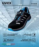 Uvex 2 Trend BOA – Sicherheitsschuhe S1P SRC ESD – Schwarz/Blau – Gr. 44 - 9