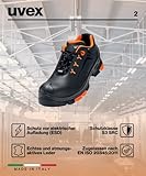 Uvex 2 Arbeitsschuhe – Sicherheitsschuhe S3 SRC ESD – Orange-Schwarz, Größe:43 - 8